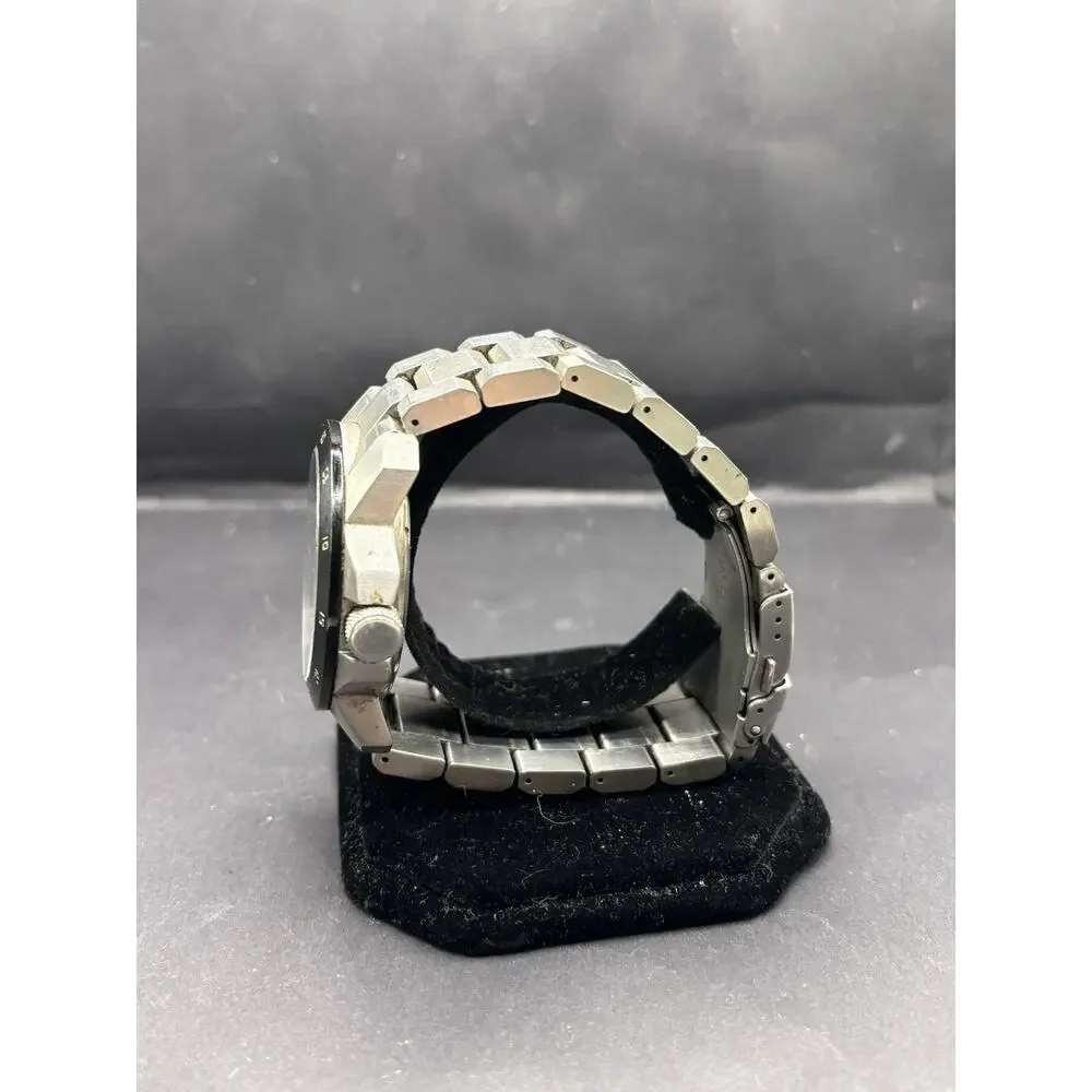 Rock Revival Mens Stainless Steel Heavy Watch New Battery Time And Date